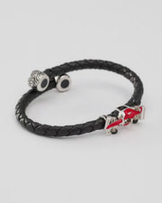 Race Car Leather Bracelet Spring Fit