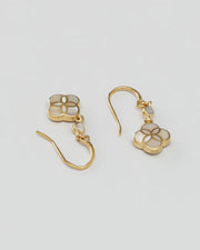 Petal Gold Vermeil Sterling Drop Earrings