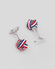 Enamel Knot Sterling Cufflinks
