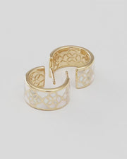 Petal Gemstone Gold Vermeil Sterling Huggie Earrings
