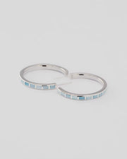 Dash Gemstone Sterling Hoop Earrings