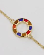Dash Circle Gold Vermeil Sterling Necklace