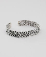 Wide Braided Sterling Cuff