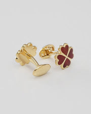 Lucky Four Leaf Clover Gold Vermeil Cufflinks