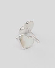 Heart Gemstone Sterling Stud Earrings