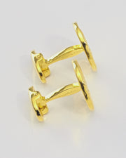 Coin 18K Gold Plated Sterling Silver Vermeil Cufflinks