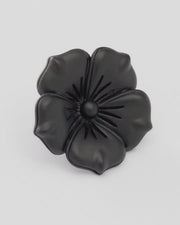 Black Flower Lapel Pin