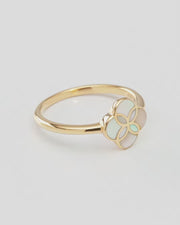 Petal 1 Mother of Pearl Gold Vermeil Sterling Ring
