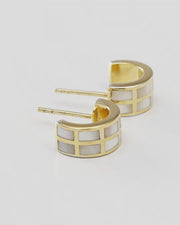 Dash Gemstone Gold Vermeil Sterling Hoop Earrings