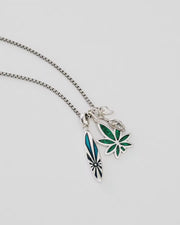 Sterling Silver Surf Charm Necklace