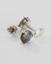 Faceted Labradorite Sterling Cufflinks