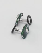 Vintage Car Sterling with Steering Wheel Backs
