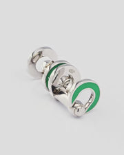 Horseshoe Flip Sterling Green Cufflinks