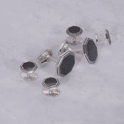 Octagon Antique Sterling Cufflinks & Studs
