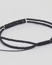 Black Glass Micro-Bead Bracelet