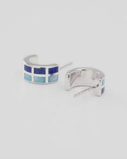 Dash Gemstone Sterling Huggie Earrings