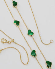Heartline 5 Gold Vermeil Sterling Necklace