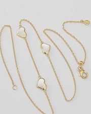Triple Heart Gold Vermeil Sterling Necklace