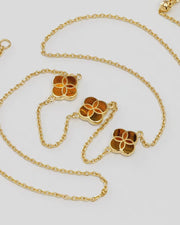 Petal Triple Station Gold Vermeil Sterling Necklace