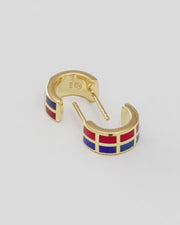 Dash Multicolor Sterling Huggie Earrings