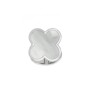 Four-leaf clover mother-of-pearl sterling silver cufflink — Jan Leslie Cufflinks and Accessories"