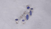 180 video of the Lapis Gemstone with Rivet Etch Detail Sterling Silver Cufflinks & Tuxedo Stud Set on marble background. 