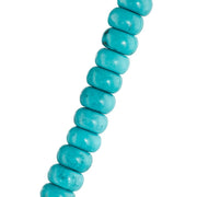 Close up of the hand selected beads of the 4 mm Turquoise Elastic Beaded Bracelet I Jan Leslie 