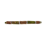 Cylinder Gemstone Bead Bracelet in unakite I Jan Leslie Cufflinks and Accessories. 
