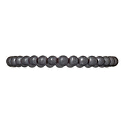 Dark brown braided leather bracelet with brushed steel magnetic barrel clasp