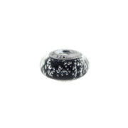 Murano Glass Bead Sterling Silver Cufflinks in Black Bubble I Jan Leslie Cufflinks and Accessories. 