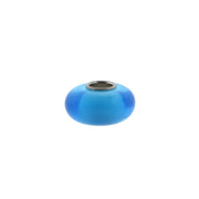 Murano Glass Bead Sterling Silver Cufflinks in Blue. 