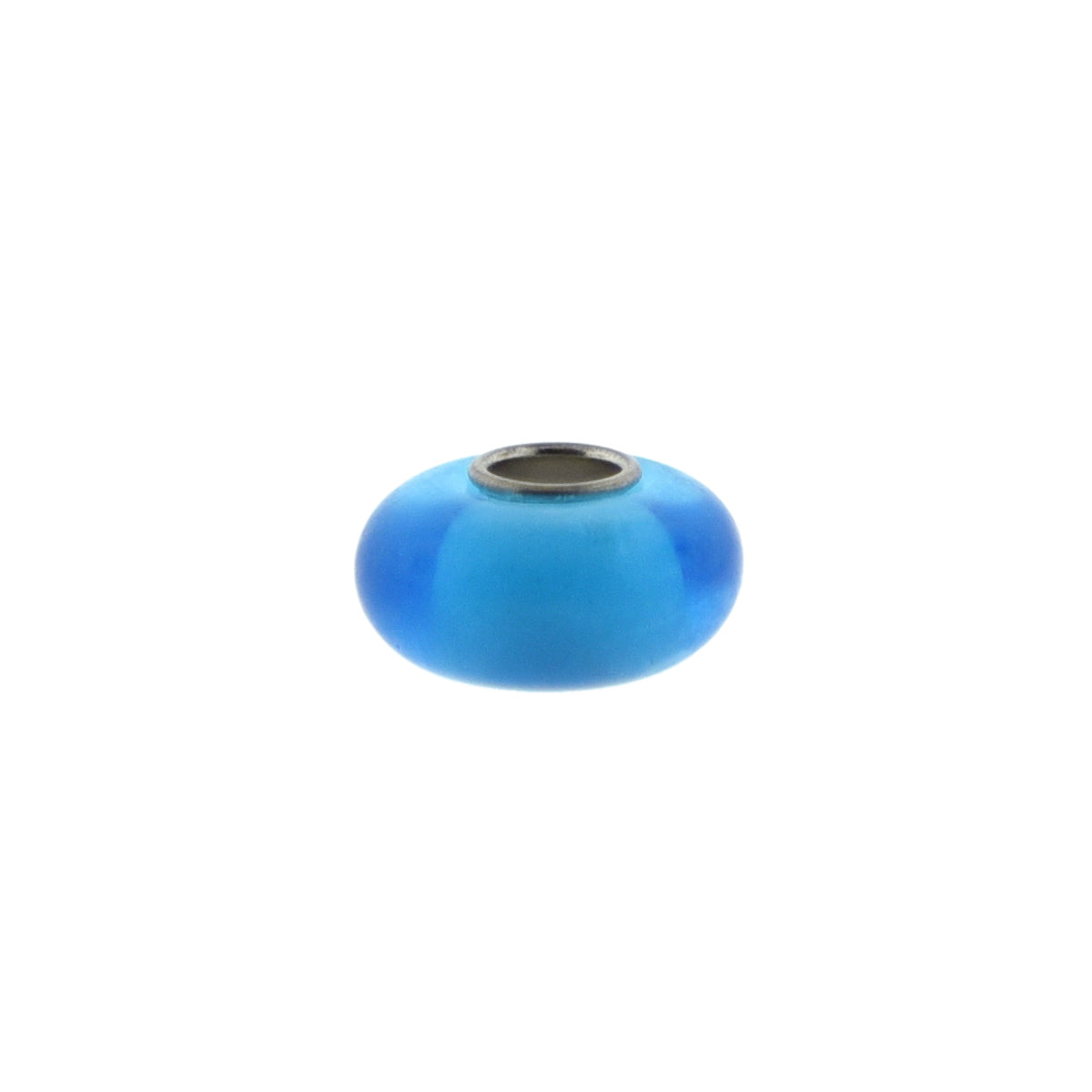 Murano Glass Bead Sterling Silver Cufflinks in Blue. 