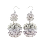 Flower Dangle Sterling Silver Earrings in silver I Jan Leslie Cufflinks and Accessories. 