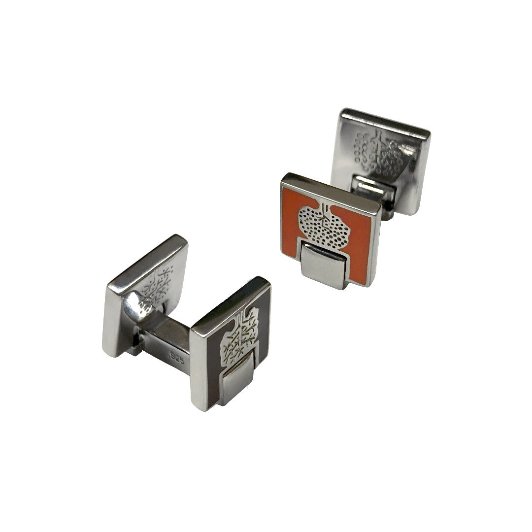 Four Seasons Restaurant Custom Reversible Sterling Silver Cufflinks I Jan Leslie Cufflinks and Accessories. 