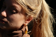 Koi Mother of Pearl Vermeil Sterling Earrings