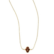 18k yellow gold Koi Cascade pendant necklace with warm carnelian inlay