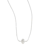 Sterling silver Koi Cascade pendant necklace with white mother of pearl inlay
