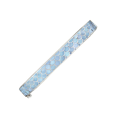 Jan Leslie Koi Cascade Stackable Blue mother of pearl on silver I Jan Leslie 