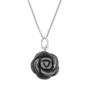 Large Gemstone Rose Pendant - Jan Leslie Cufflinks and Accessories