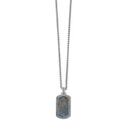 Labradorite Gemstone Plaque Sterling Silver Pendant Necklace I Jan Leslie Cufflinks and Accessories. 