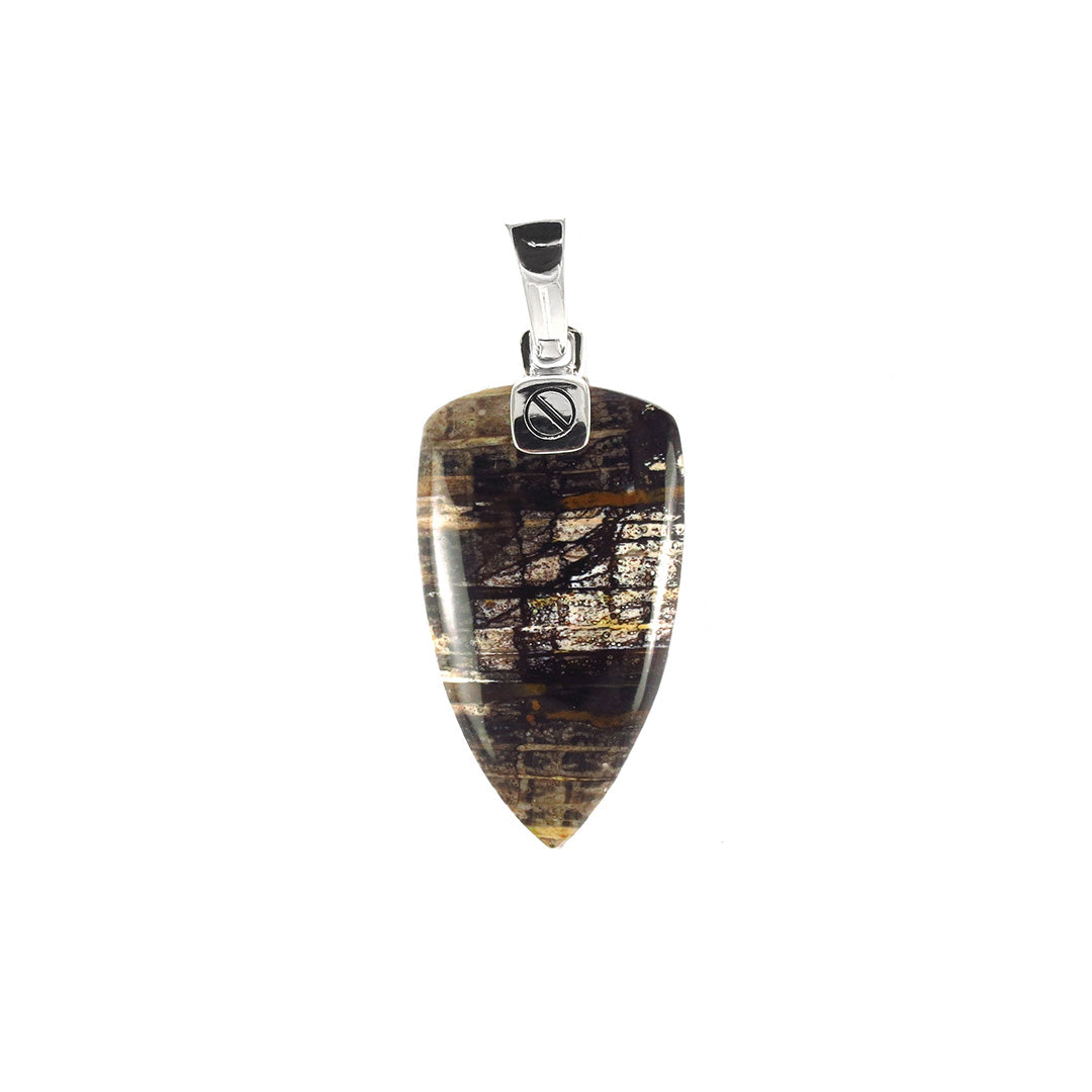 Small Petrified Wood Fossil One-of-a-Kind Arrow Pendant I Jan Leslie Cufflinks and Accessories. 