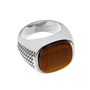 Cobra Etched Tiger's Eye Sterling Silver Ring Rings Jan Leslie 9 Tiger's Eye Jan Leslie