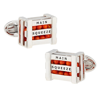 Main Squeeze! Whimsical Orange Crate Cufflinks - Jan Leslie Cufflinks and Accessories