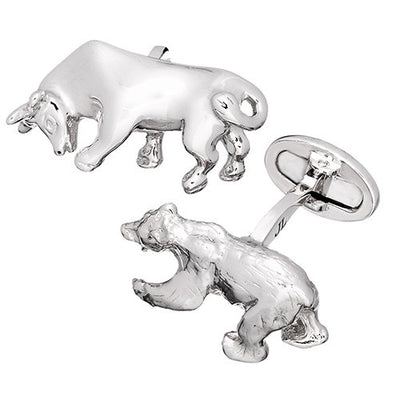 Bull & Bear Cufflinks - Jan Leslie Cufflinks and Accessories