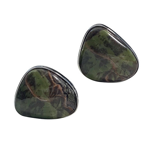 Mushroom Jasper Sterling Silver Cufflinks Cufflinks Jan Leslie Cufflinks and Accessories Freeform-A Jan Leslie