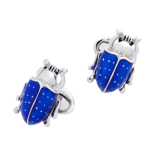 Spotted Beetle Sterling Silver Cufflinks I Jan Leslie Cufflinks and Accessories.