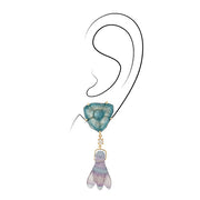 Lagoon Bee 18K One of a Kind Earrings Bespoke Earrings Jan Leslie Jan Leslie