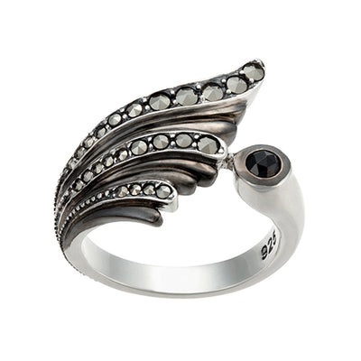 Stardust Pavé Swan Sterling Silver Ring I Jan Leslie Stardust Pave Collection. 