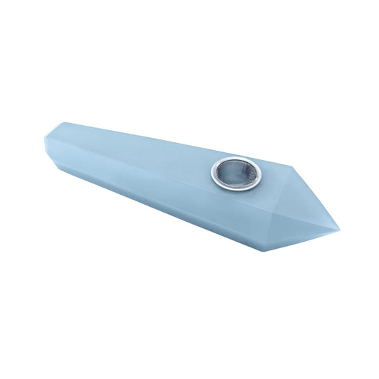 Blue Quartz Gemstone Pipe - The Joyful Stone I Jan Leslie 