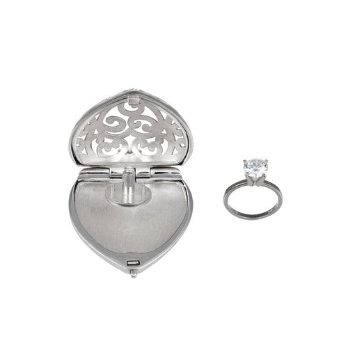 Heart-Shaped Engagement Ring Locket - Jan Leslie Cufflinks and Accessories